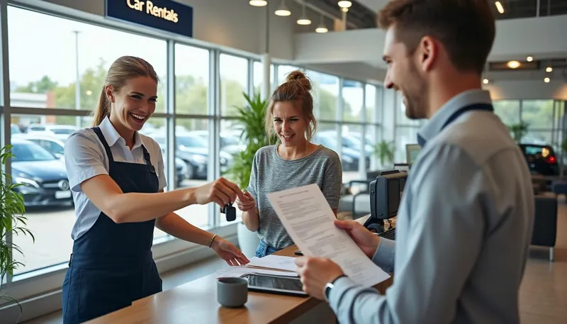 How does car rental work for first-time customers?