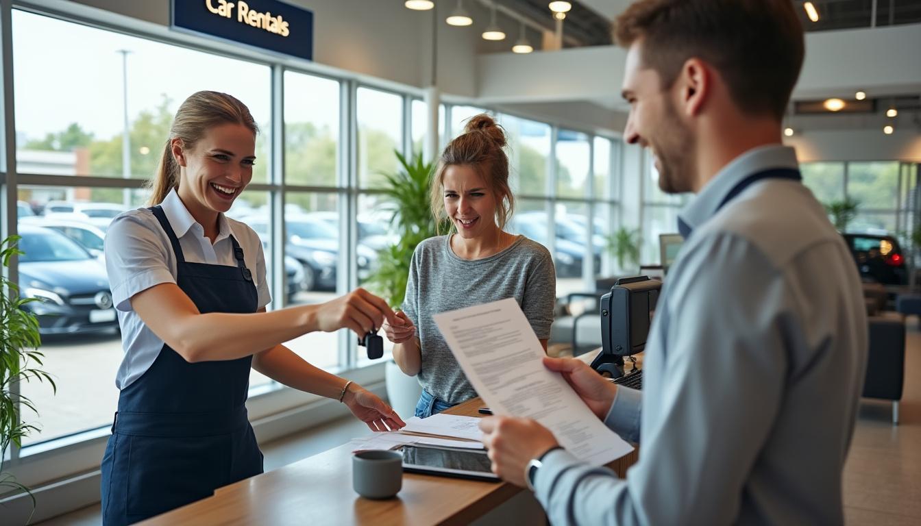 How does car rental work for first-time customers?